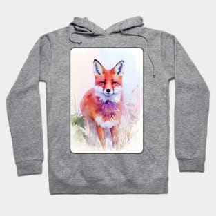 Fox Watercolor Portrait 1 Hoodie